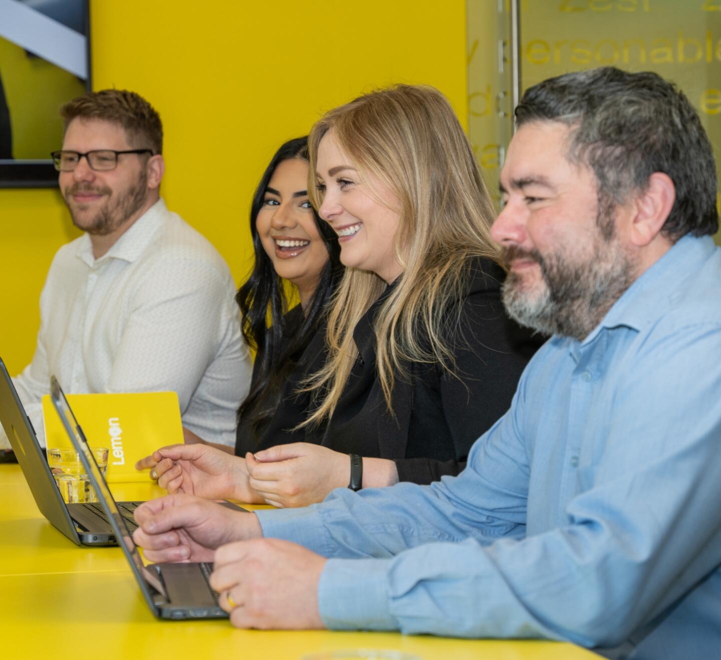 Management team reviewing contact centre mobilisation plans