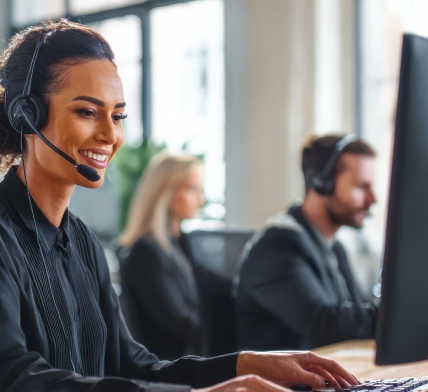 Trained operators delivering outsourced customer support