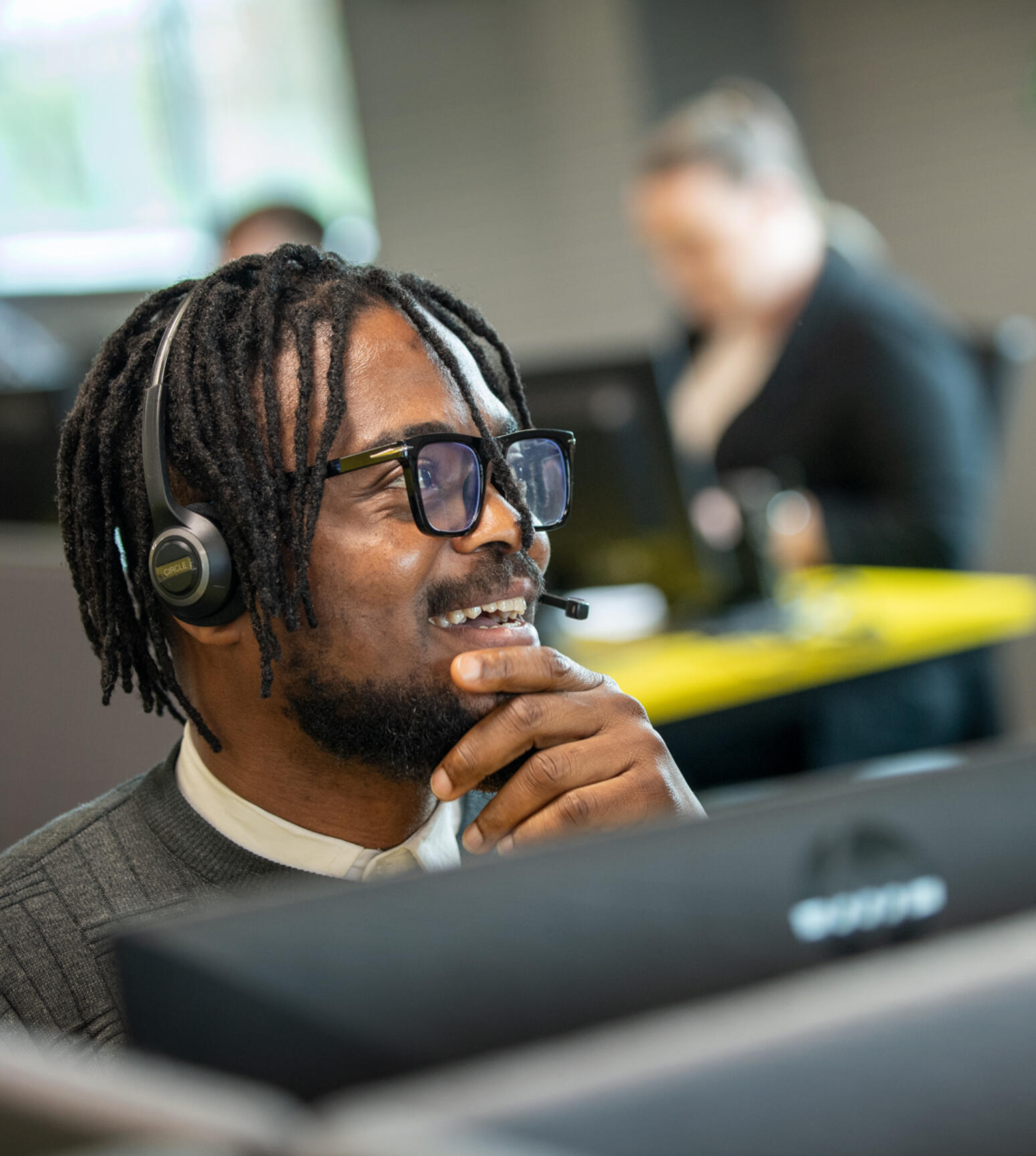Lemon Contact Centre operator wearing headset