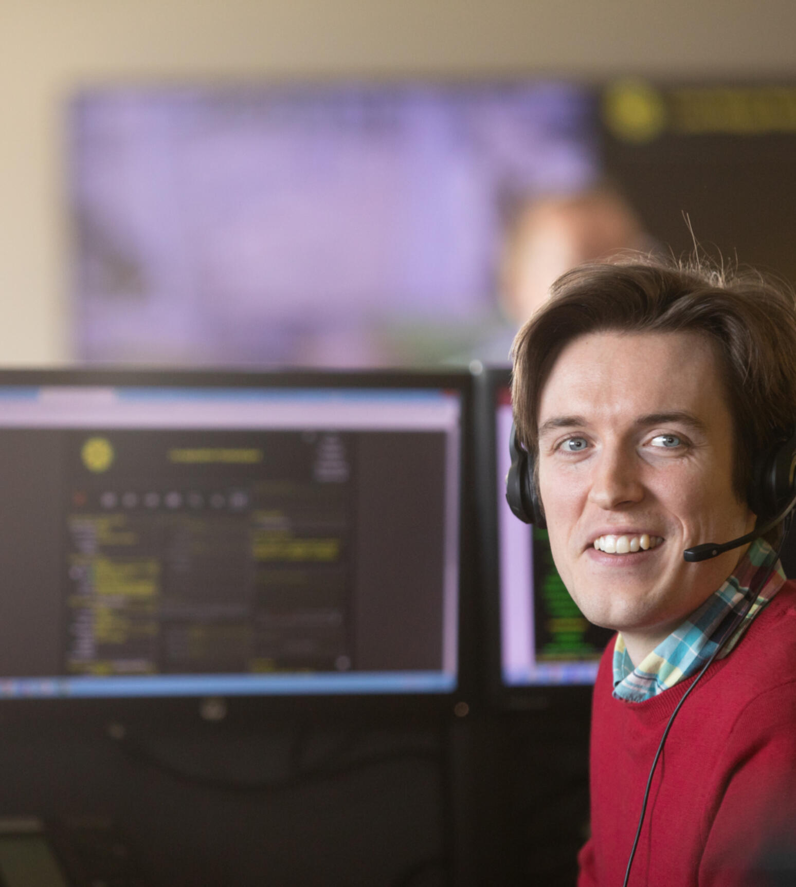 Lemon Contact Centre operator wearing headset
