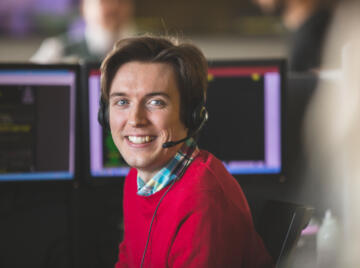 Lemon Contact Centre call centre operator smiling at camera