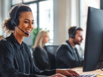 Trained operators delivering outsourced customer support