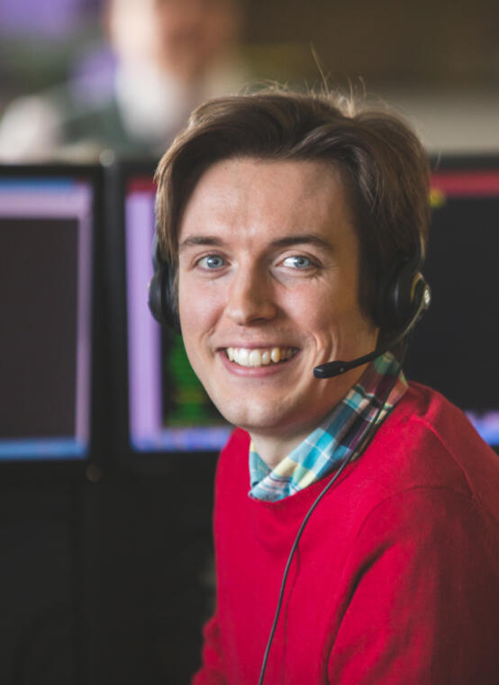 Lemon Contact Centre call centre operator smiling at camera