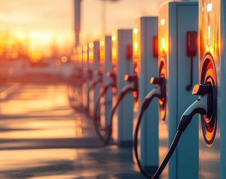 Fast charging station for electric cars