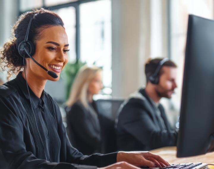 Trained operators delivering outsourced customer support